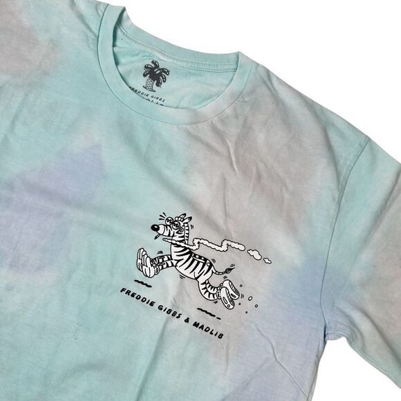 MADLIB Freddie Gibbs Steven Harrington Bandana Album T-Shirt L MADGIBBS Tie Dye - Picture 3 of 6